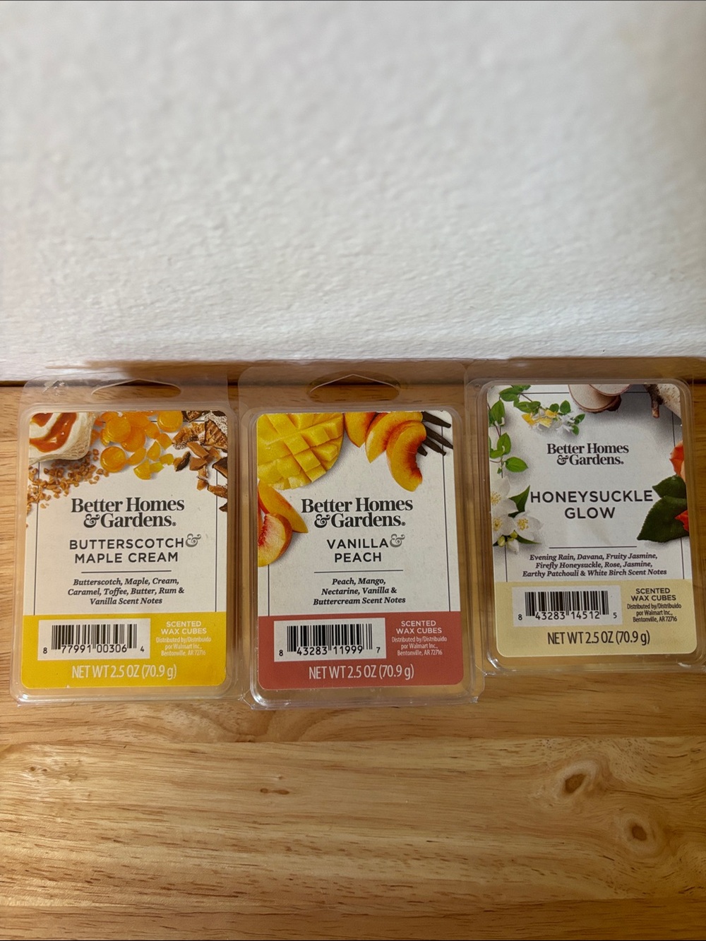 Lot of 3 Better Homes & Gardens Scented Wax Cubes